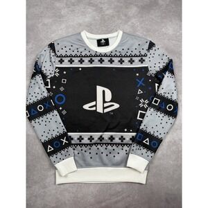PlayStation Sweater Mens Small Crewneck ThinkGeek Gamer Holiday Gift Pullover‎
